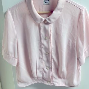 Aritzia/Sunday Best Pink Blouse